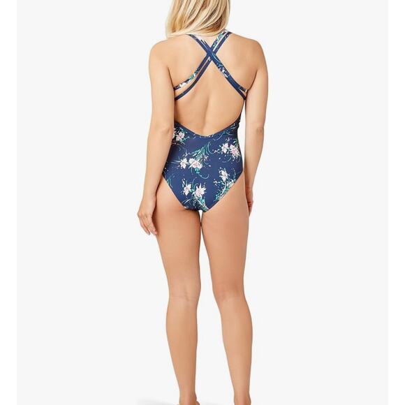 Carve Designs Beacon Onepice Swimsuit Blue Floral High Support Full Coverage S - Picture 13 of 13